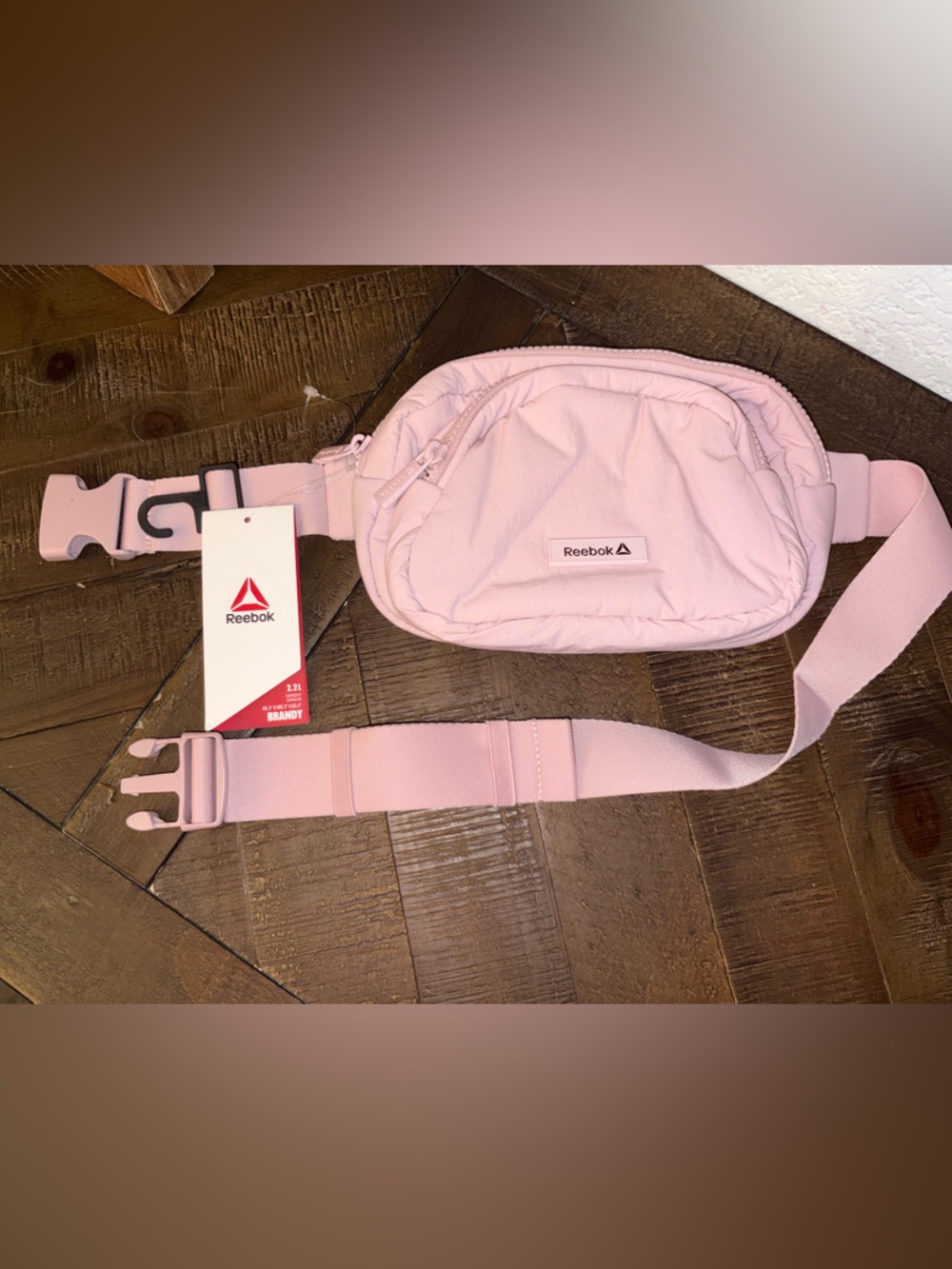 Reebok Pale Pink Quilted Crossbody/Waist Bag